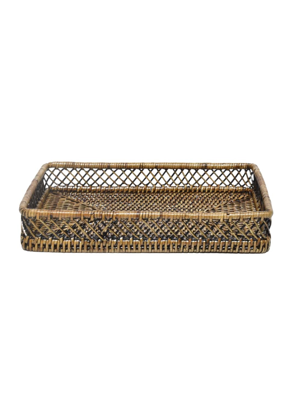 Criss Cross Rattan Tray - Casa by Josephine Jenno