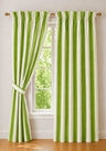 Poppy Olive Striped Pair of Curtains
