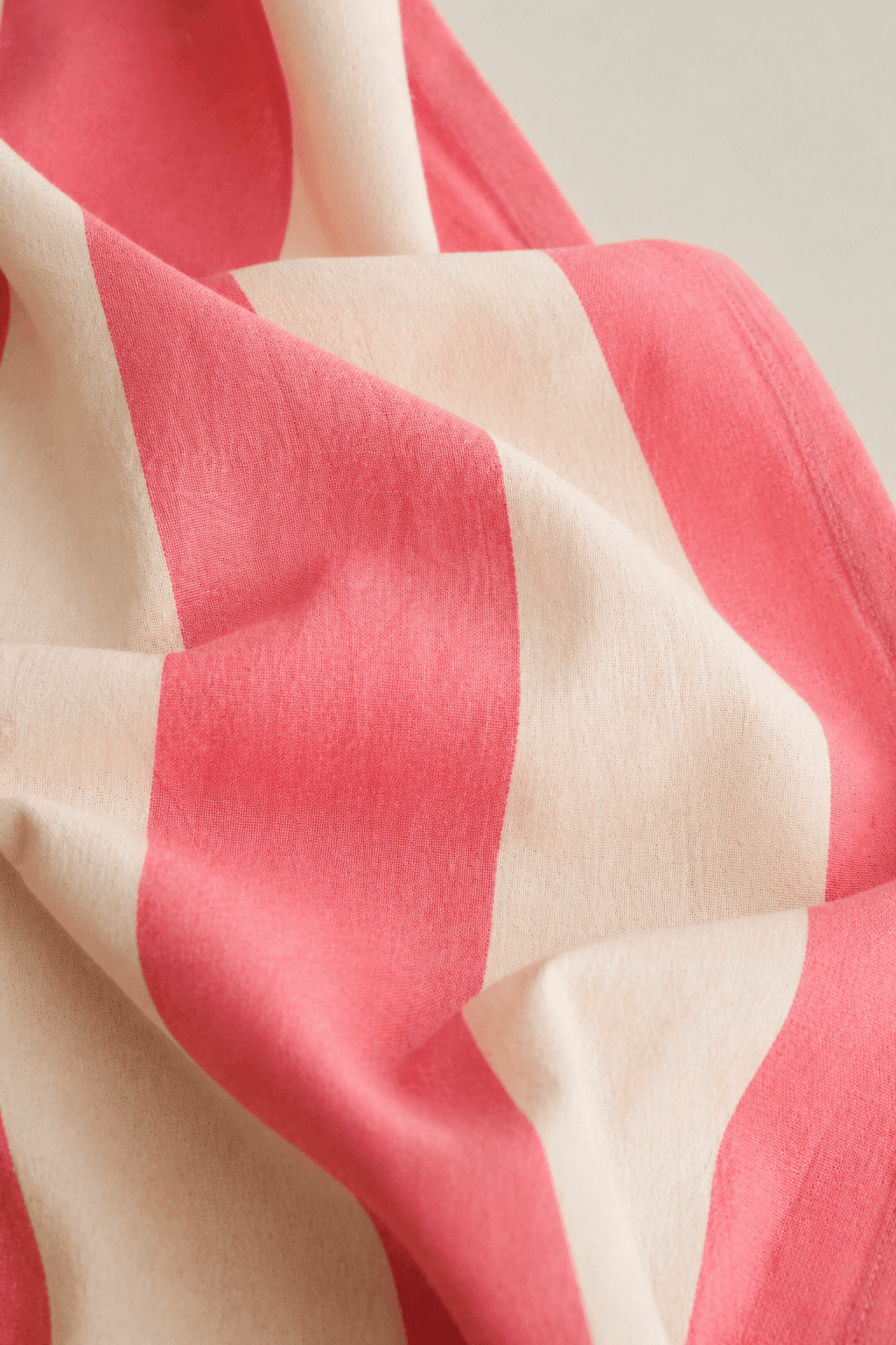 Poppy Rose Blush Striped Pair of Curtains