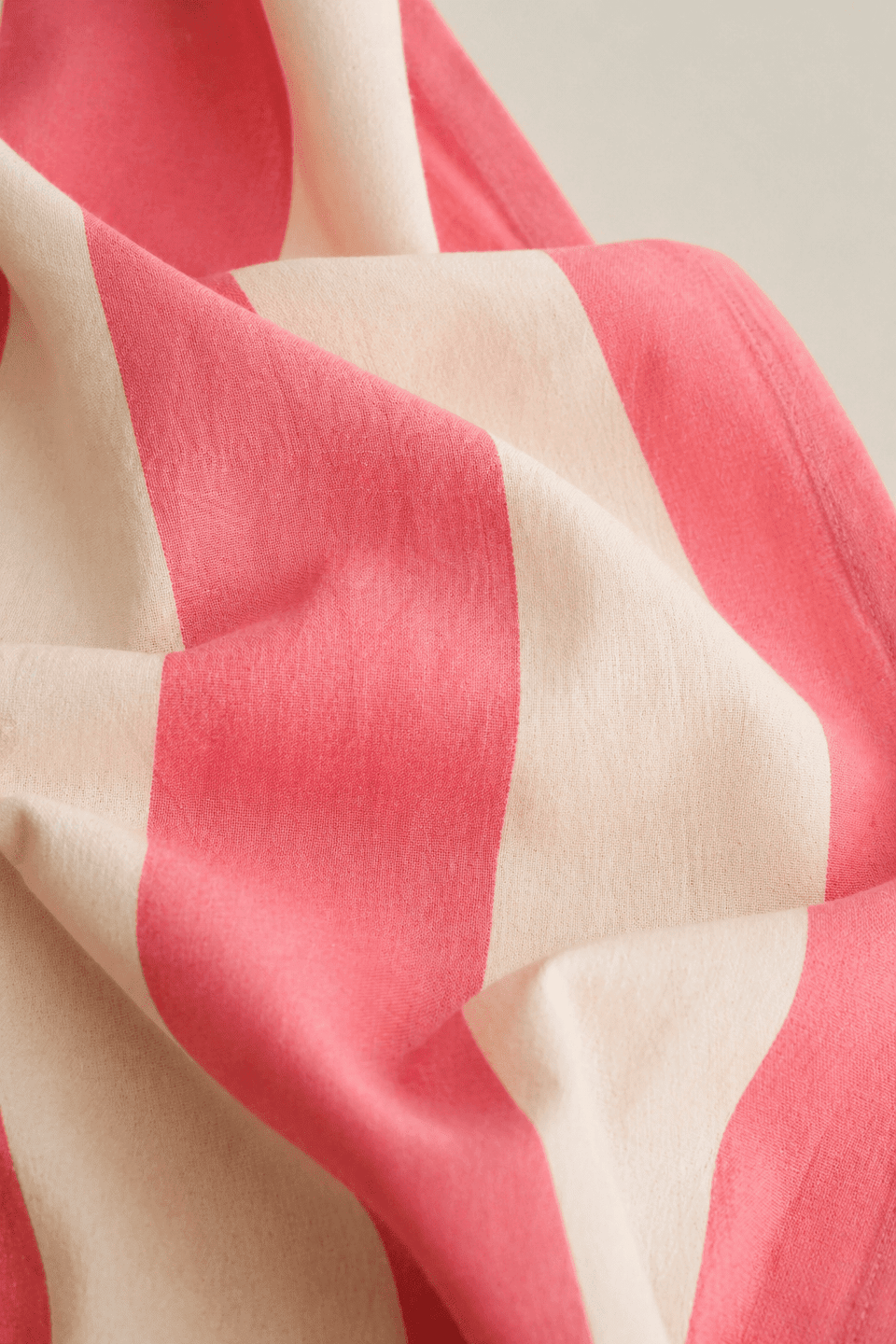 Poppy Rose Blush Striped Pair of Curtains