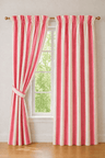 Poppy Rose Blush Striped Pair of Curtains