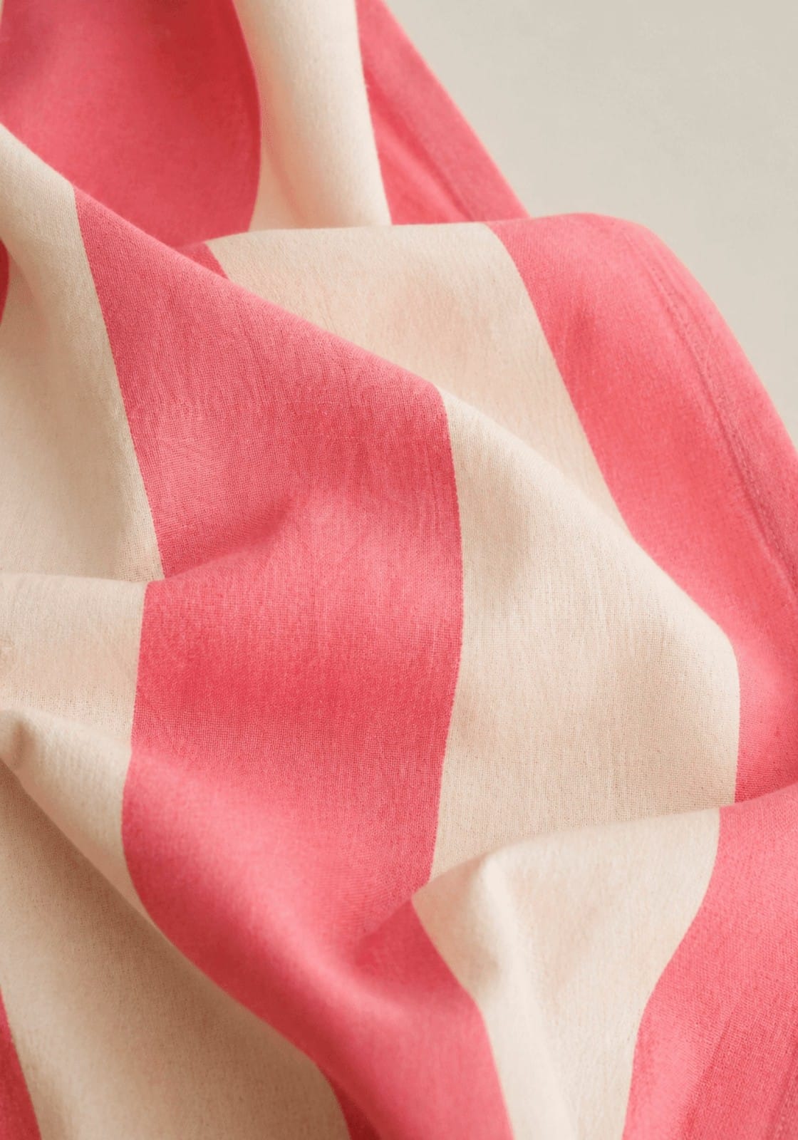Curtain Poppy Rose Blush Striped Pair of Curtains