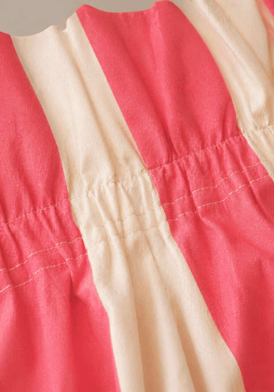 Curtain Poppy Rose Blush Striped Pair of Curtains