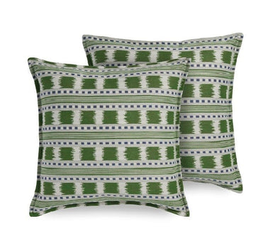 Blue and Green Stripe Cushion Cover