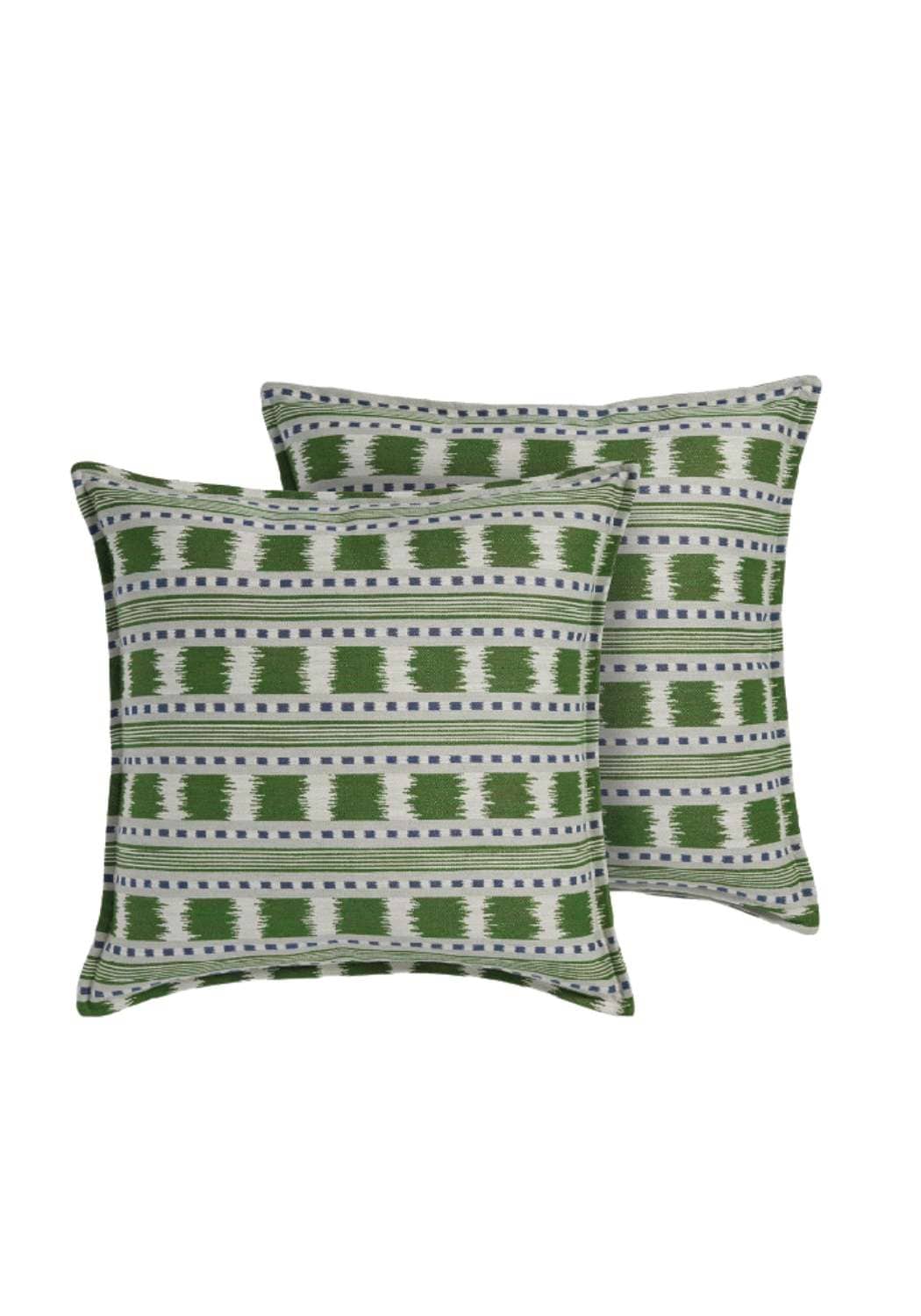 Blue and Green Stripe Cushion Cover