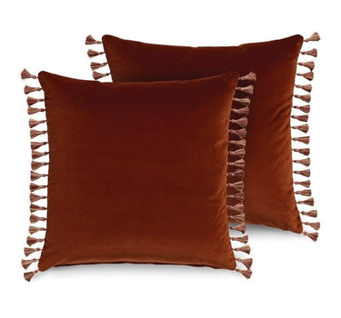 Burgandy Velvet Cushion Cover - With Tassels!
