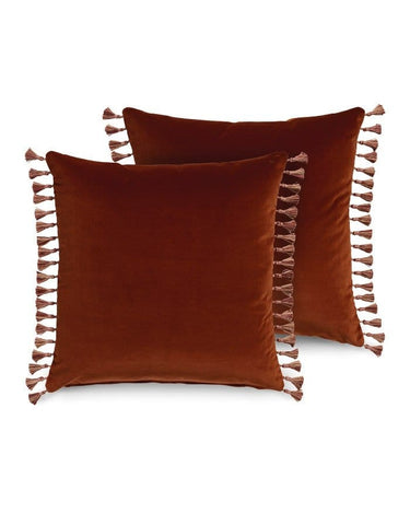 Burgandy Velvet Cushion Cover - With Tassels!
