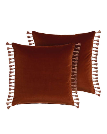 Burgandy Velvet Cushion Cover - With Tassels!