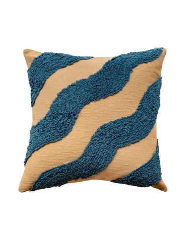 Wavy Blue Cushion Cover 50x50cm