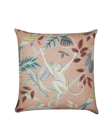 Jane Churchill Pink Monkey Cushion Cover