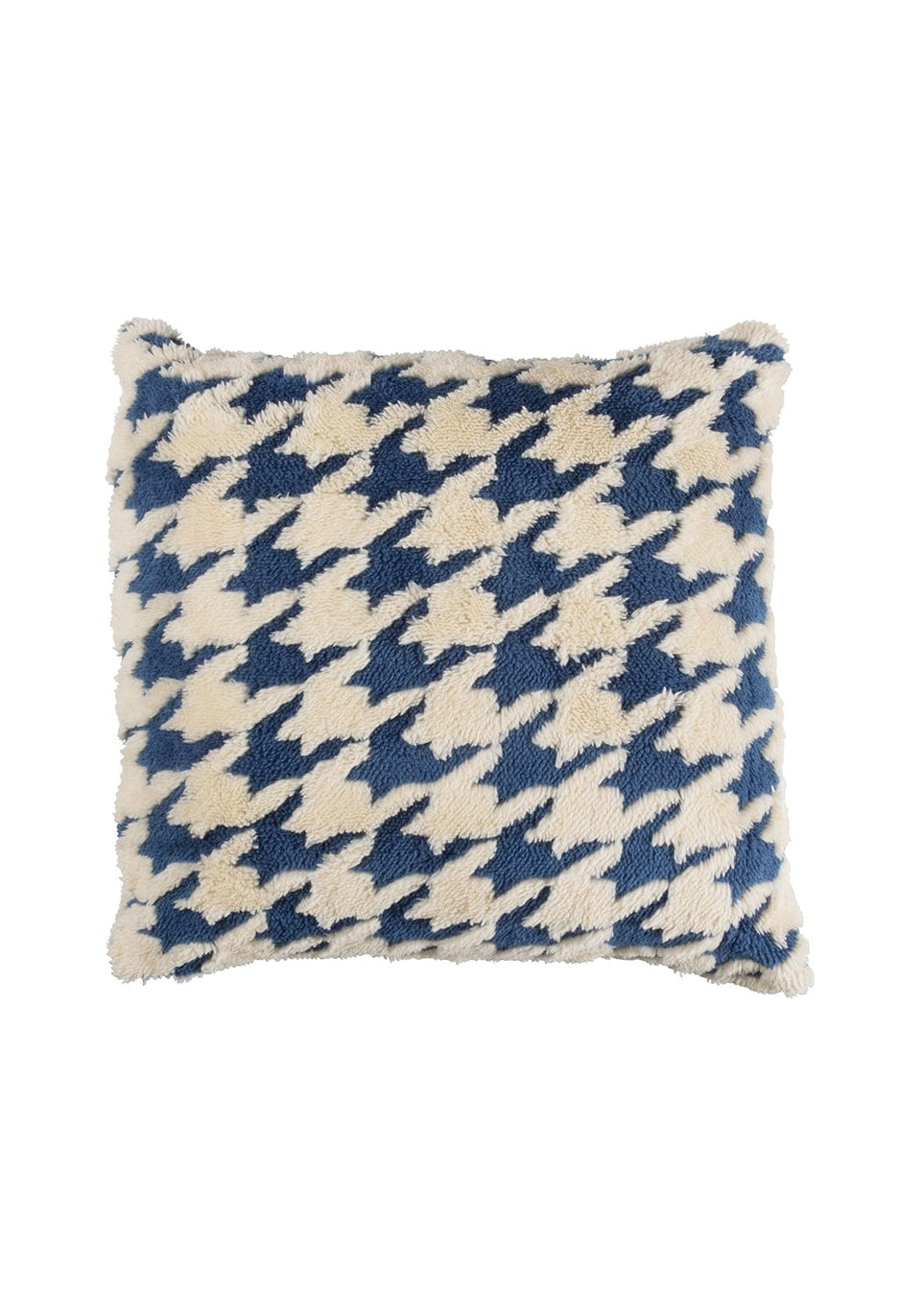 Valentina Houndstooth Check Cushion Cover - Blue