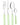 4-Piece Candy Stripe Green and White Cutlery Set