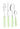 4-Piece Candy Stripe Green and White Cutlery Set