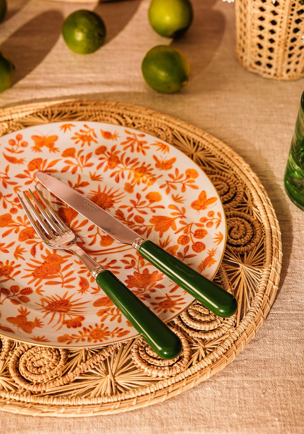 Cutlery 4-Piece Forest Green Cutlery Set
