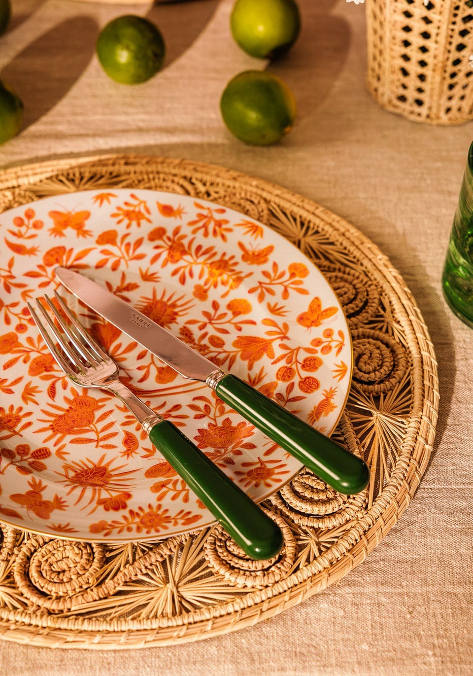 Cutlery 4-Piece Forest Green Cutlery Set