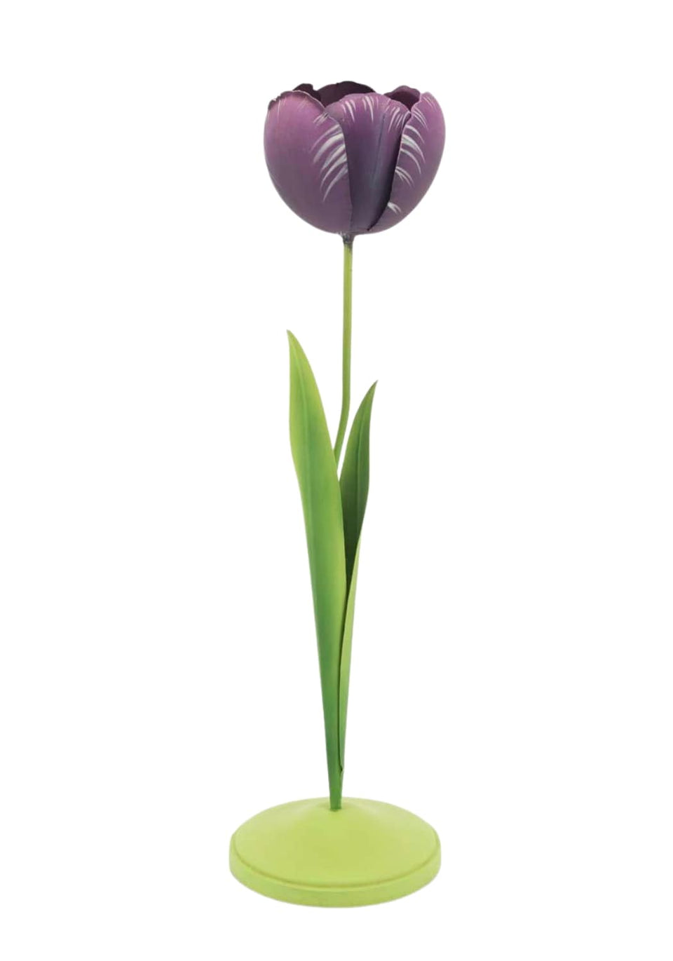 Dahlia Purple Tulip Candleholder - Tole - Casa by Josephine Jenno