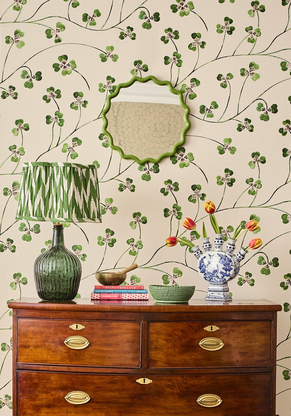 Daisy Scallop Mirror - Lime - Casa by Josephine Jenno