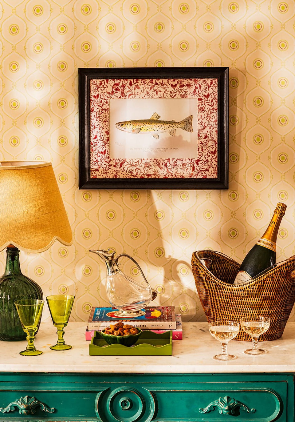 Lola's Pewter Drake Crystal Decanter