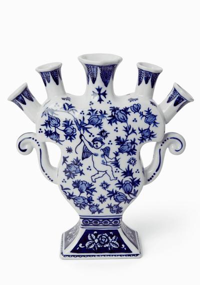 Delft Tulipierie Vase with Angel