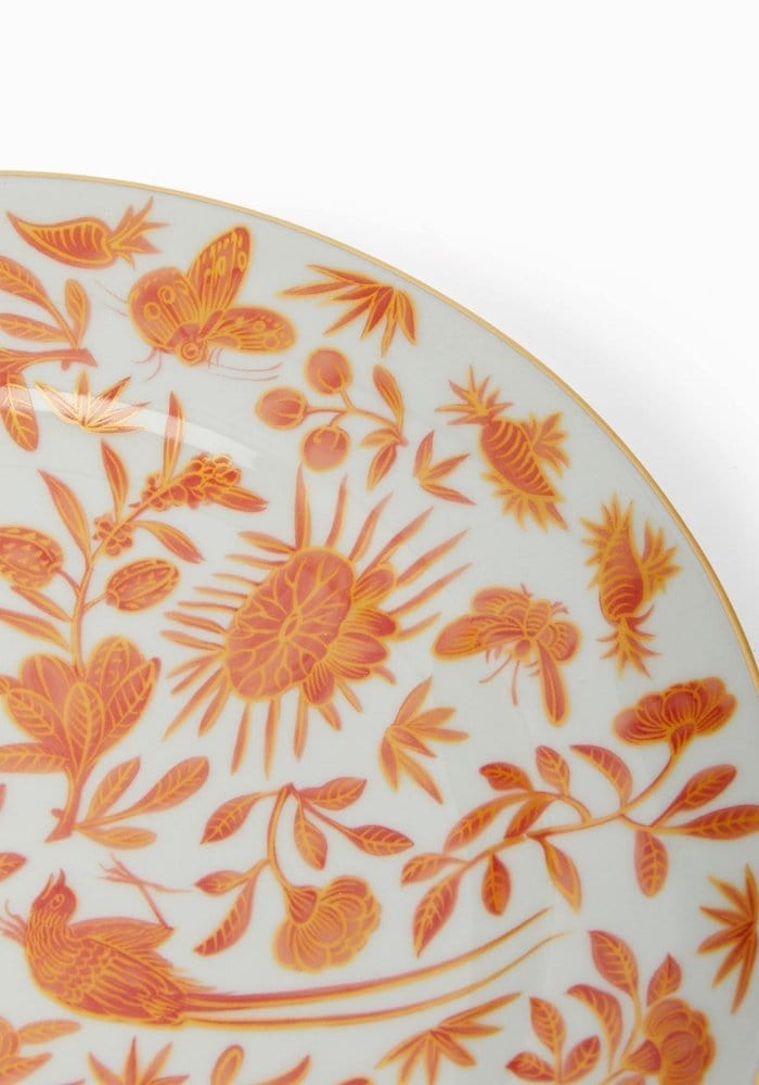 4 Sacred Bird and Butterfly Mottahedeh Archival Revival Dessert Plates