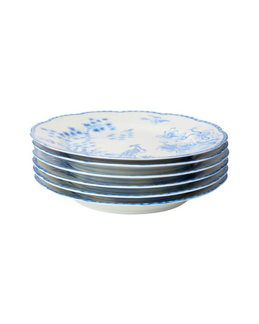 4 Virginia Blue and White Dessert Plates x 4