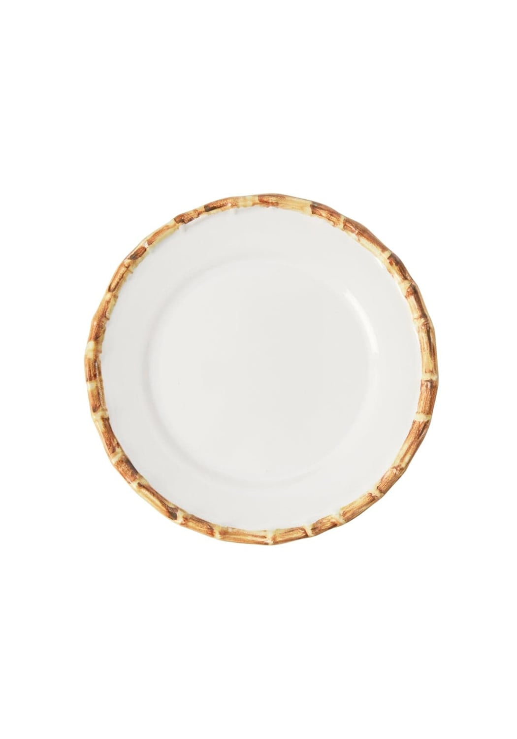 Bamboo Trim Dessert Plates - Set of 6