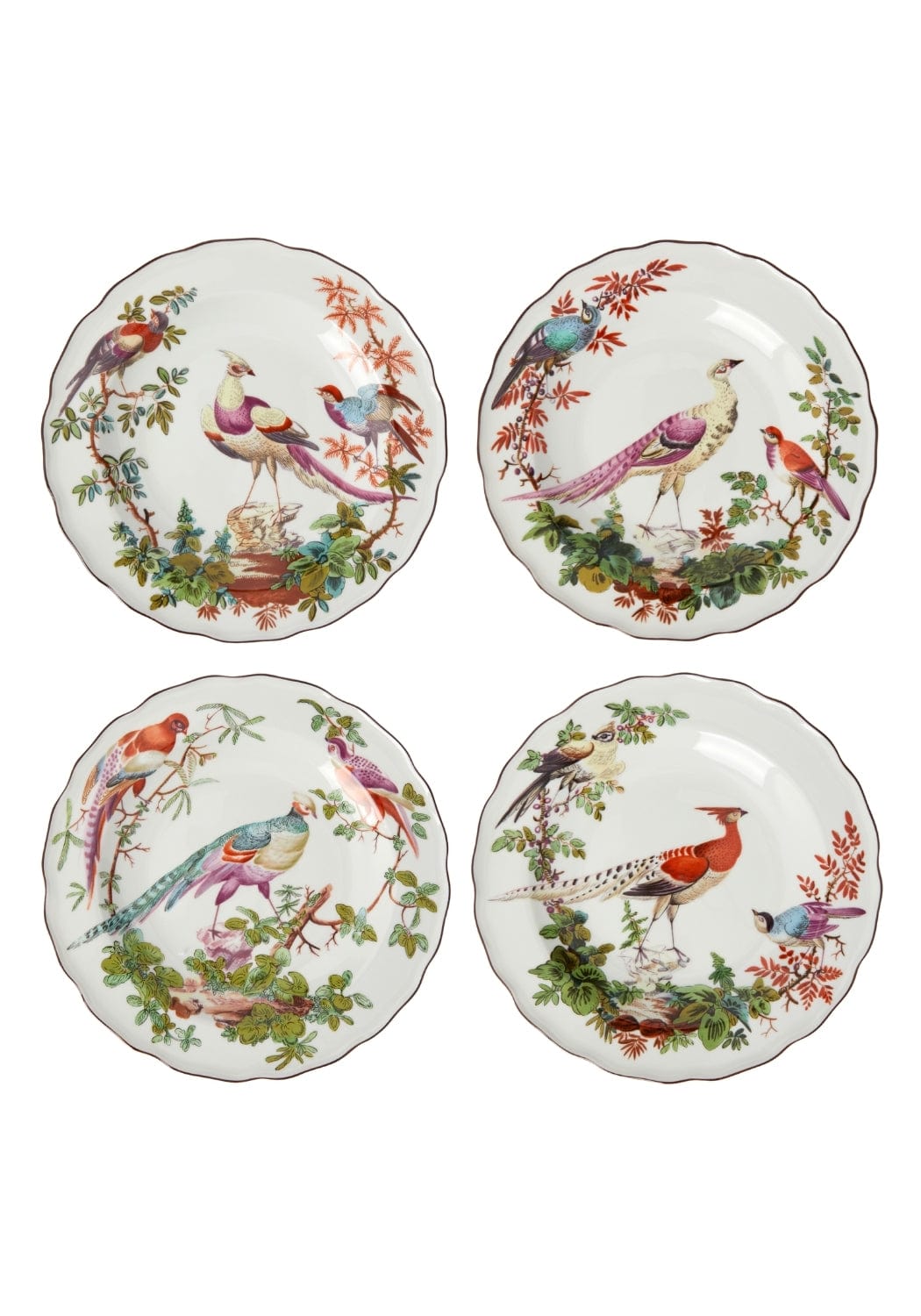 Chelsea Bird Side/Pudding Plates - Set of 4