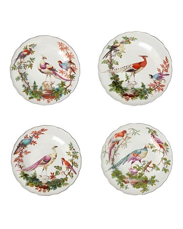 Chelsea Bird Side/Pudding Plates x 4