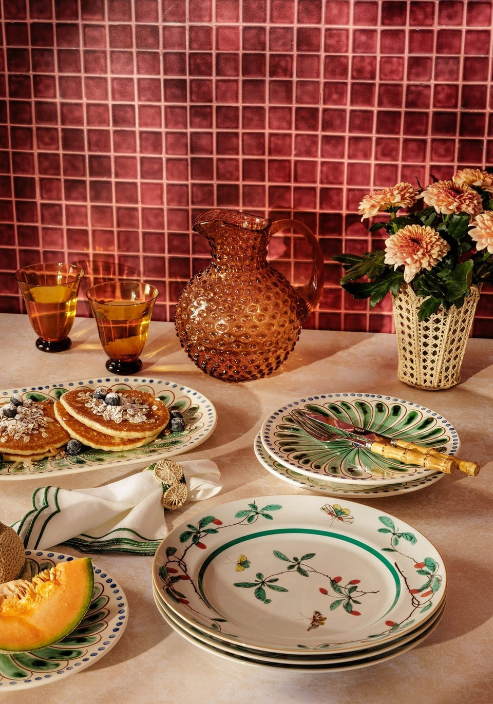 Dessert Plates Famille Verte Dessert Plates - Set of 4