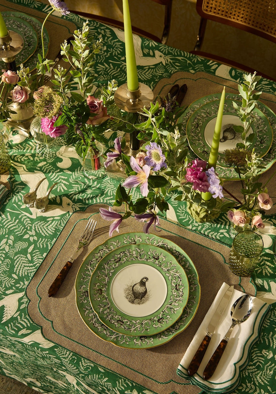 Pheasant Fancy Dessert Plates - Set of 4