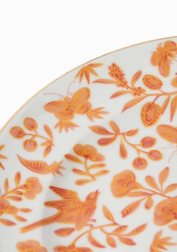 4 Sacred Bird and Butterfly Mottahedeh Archival Revival Dinner Plates x 4