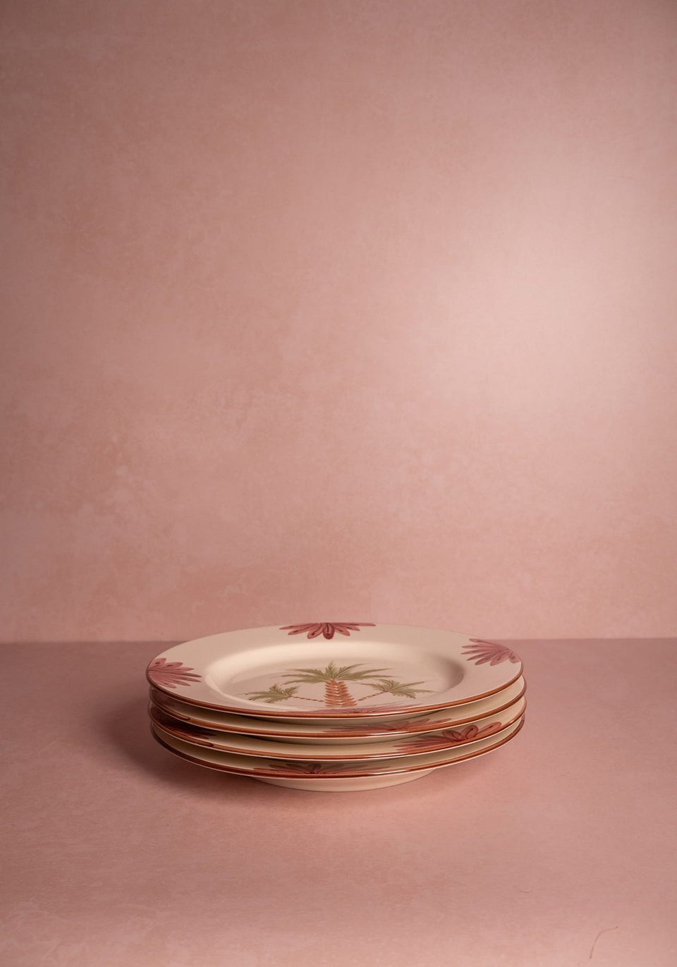 Arabella Dinner Plate, Green Palm Tree
