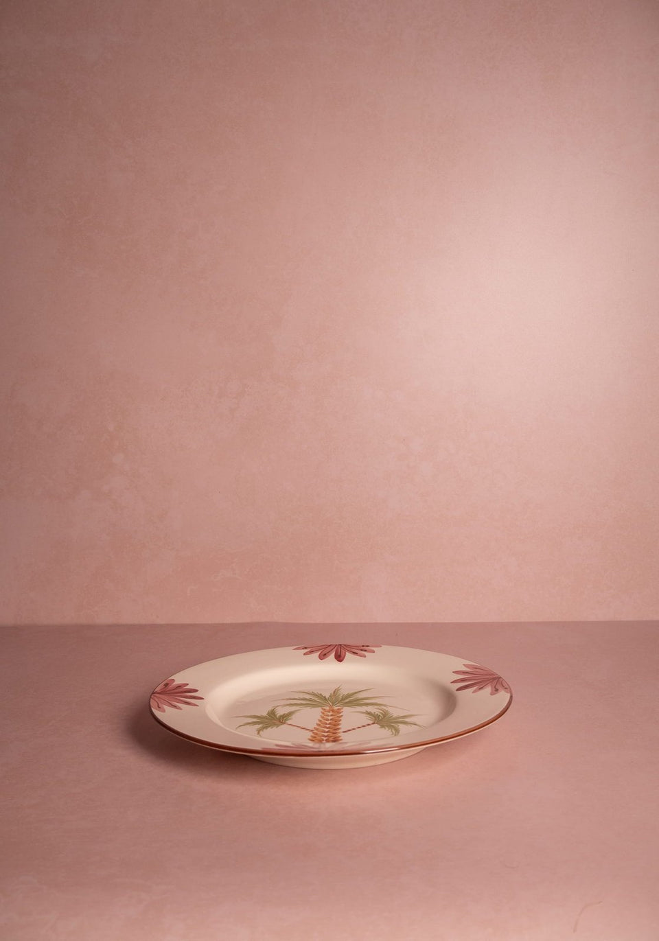 Arabella Dinner Plate, Green Palm Tree