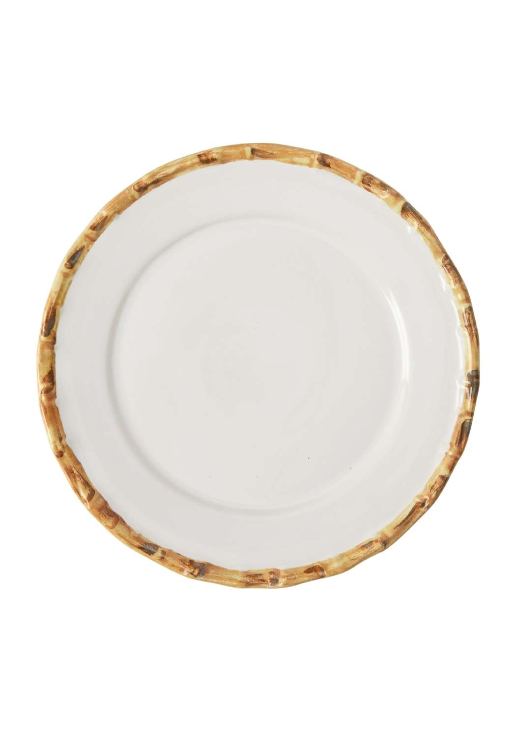 Bamboo Trim Dinner Plates - Set of 6