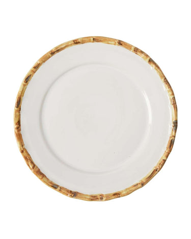 Bamboo Trim Dinner Plates - Set of 6