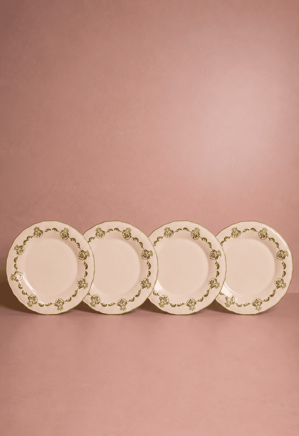 Cara Shell Dinner Plate, Green Set of 4