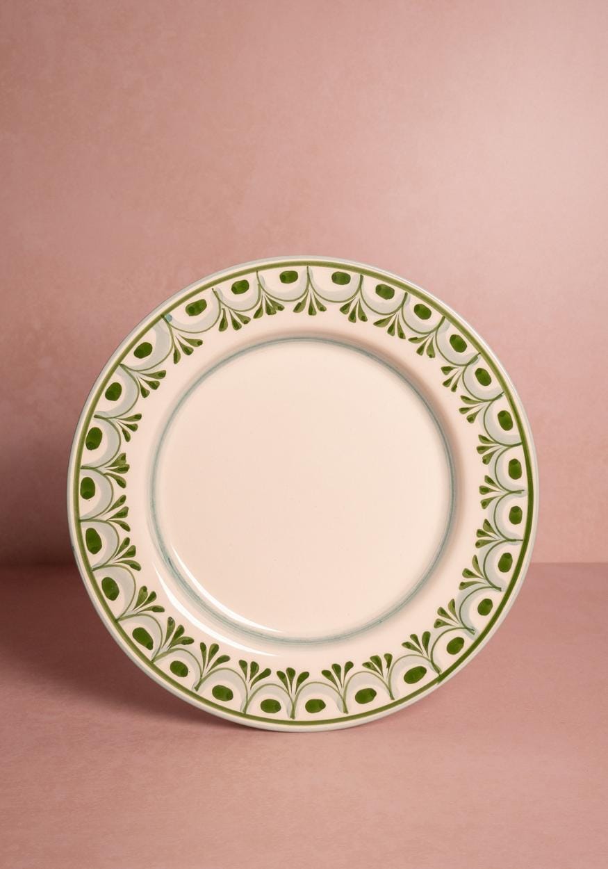 Dinner Plate Cordelia Dinner Plate, Green Set of 4