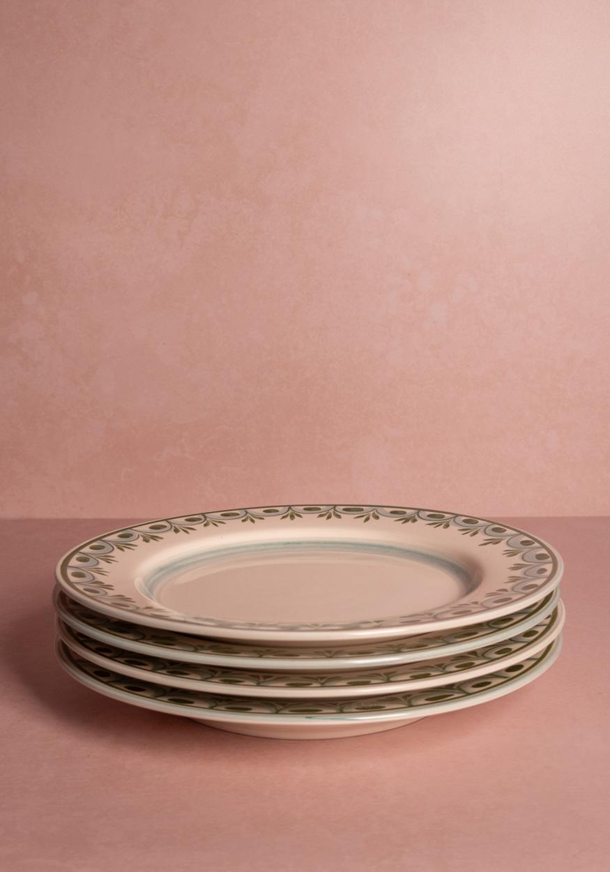 Dinner Plate Cordelia Dinner Plate, Green Set of 4