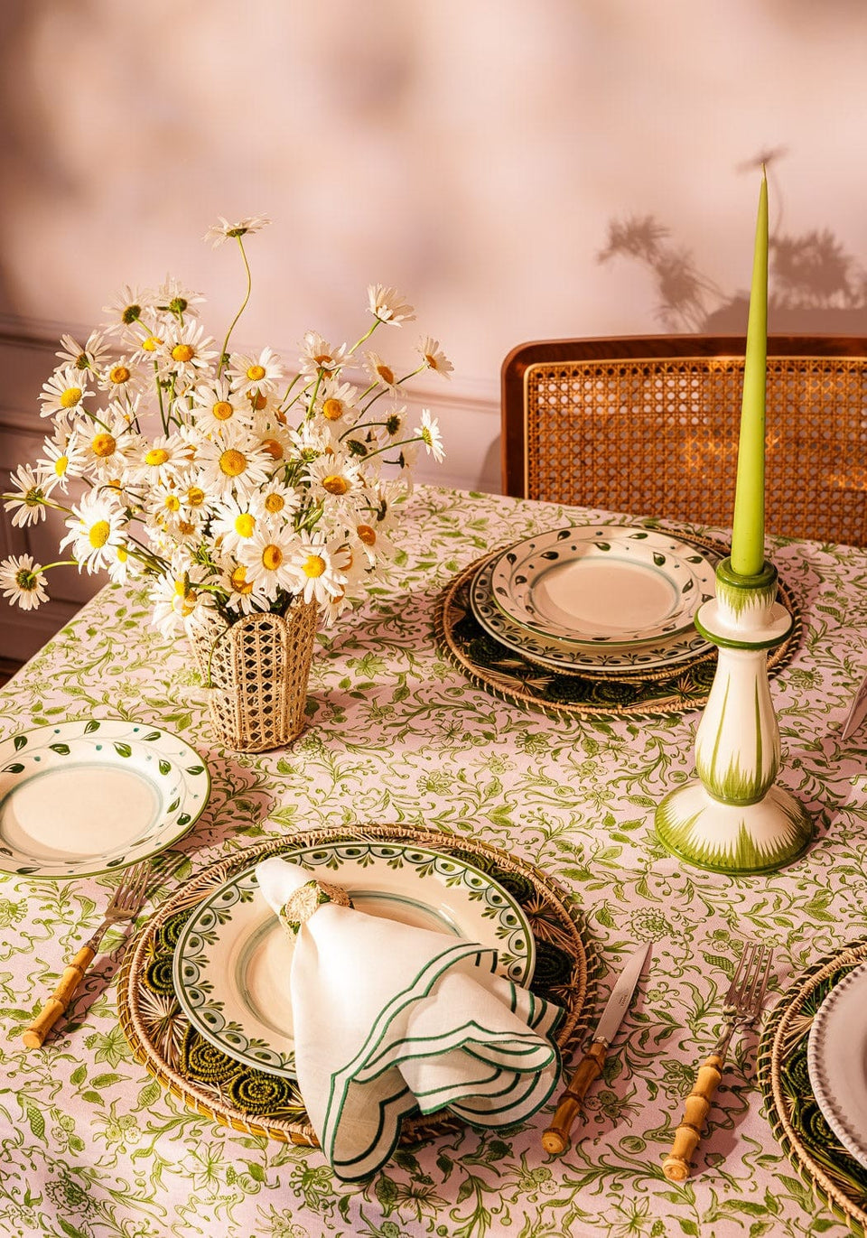 Dinner Plate Cordelia Dinner Plate, Green Set of 4
