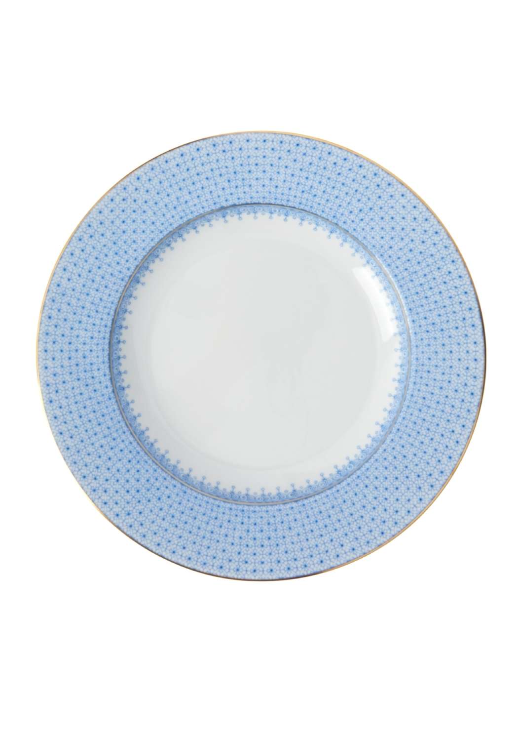 Cornflower Blue Lace Dinner Plates - Set of 4