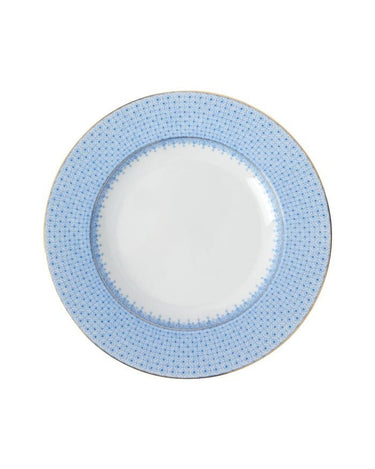 Cornflower Blue Lace Dinner Plates x 4