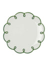 Glorious Green Scalloped Dessert Plate - Set of 4