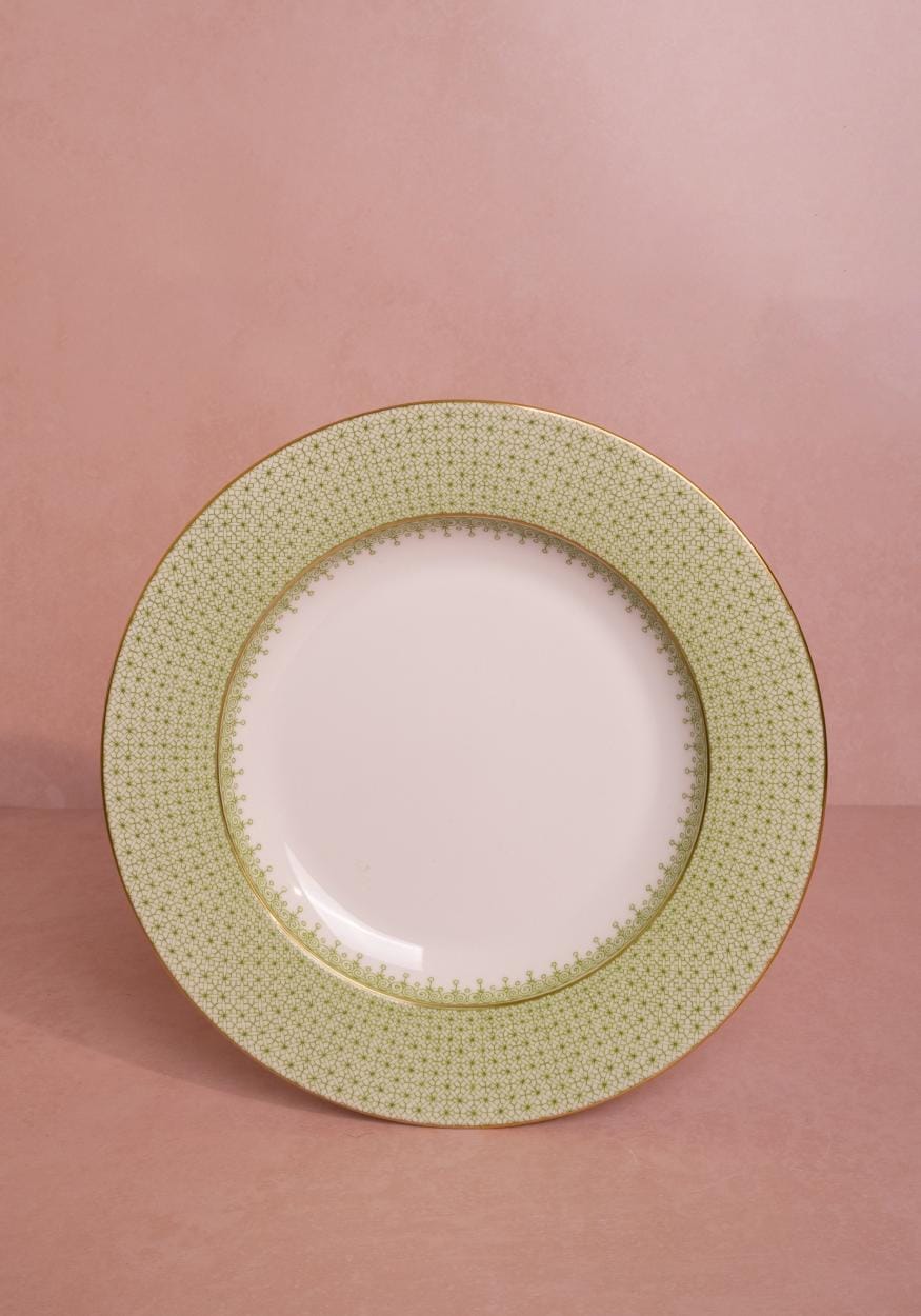 Green Apple Lace Dinner Plates - Set of 4