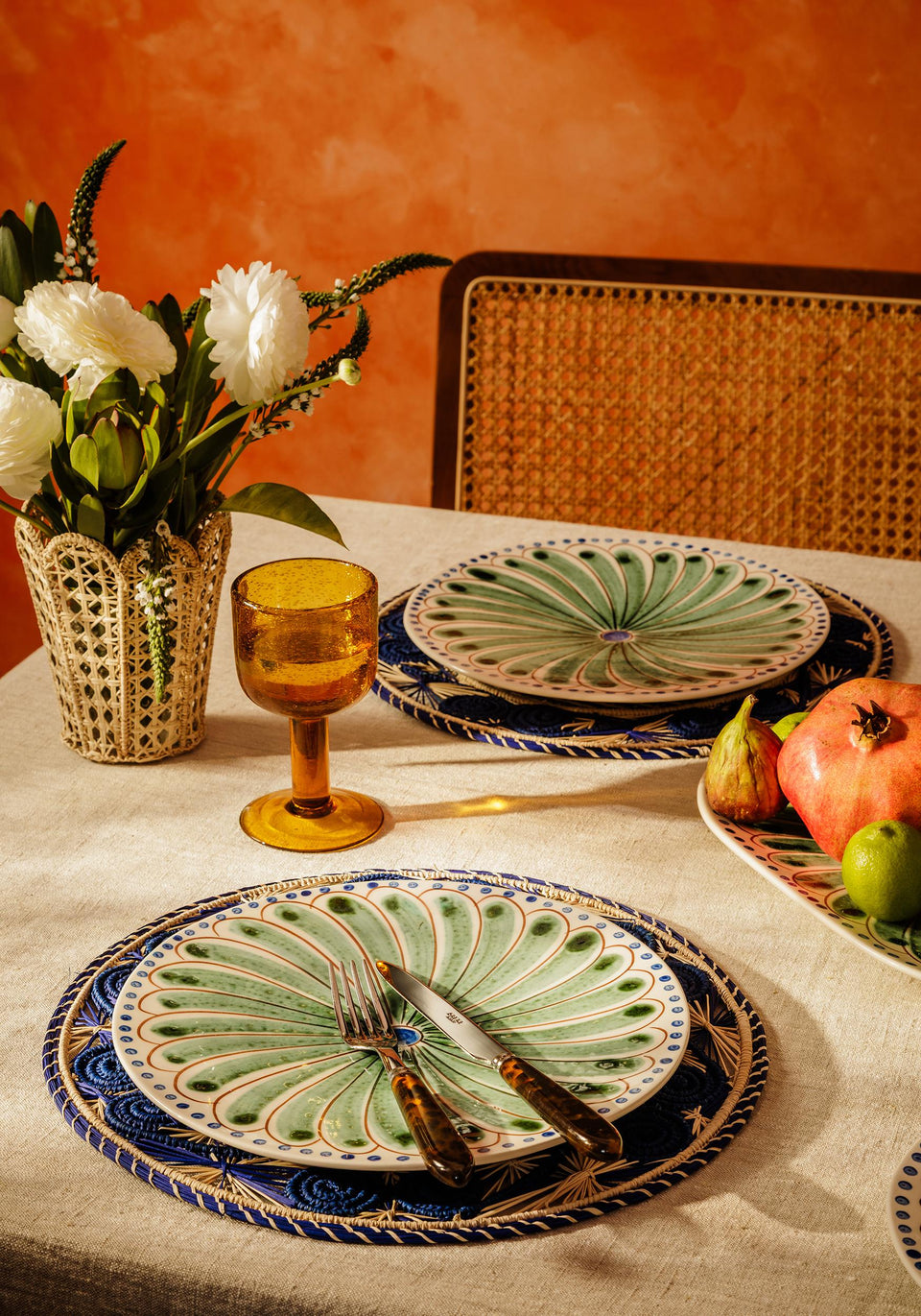 Dinner Plate Peacock Dinner Plate, Green