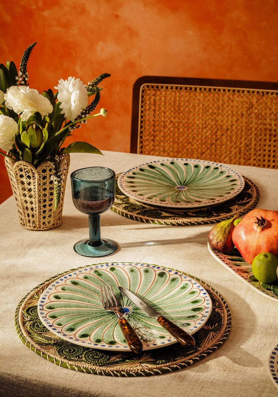 Dinner Plate Peacock Dinner Plate, Green