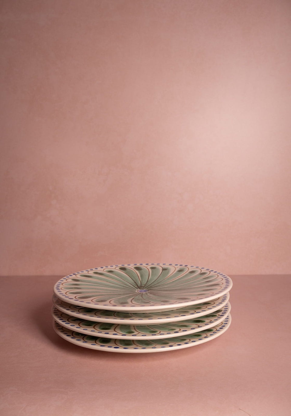 Peacock Dinner Plate, Green