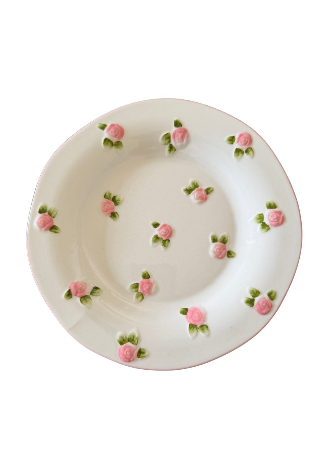 Pretty Pink Rose Side Plates - Set of 4