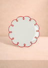 Rosy Red Scalloped Dessert Plate - Set of 4