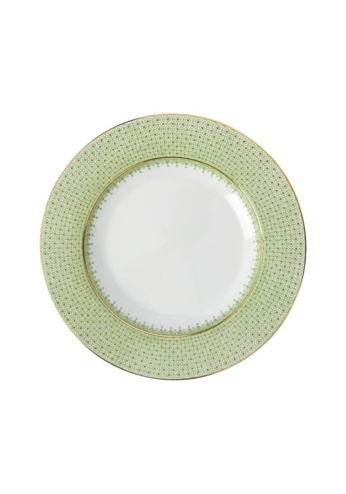 Set of 4 Green Apple Lace Dinner Plates