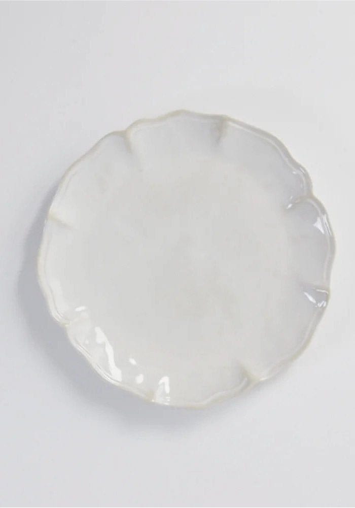 Simple Stoneware - Plain White Plates - Set of 4